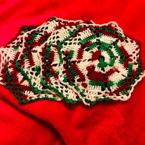 Festive 4 Crochet Doilies